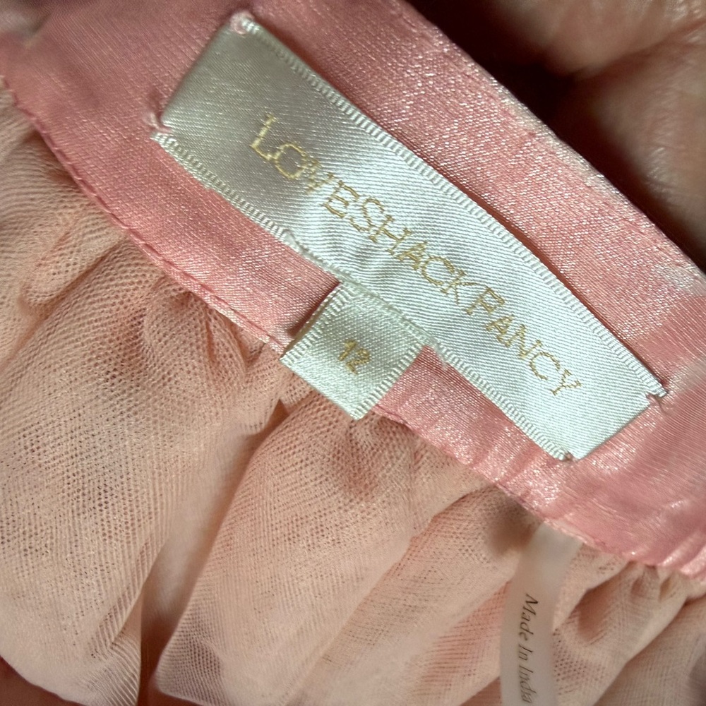 LoveShackFancy Blush Pink Ruffled skirt- size 12 - Picture 4 of 7